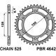 Задня зірочка pbr 4642 38 c45 ktm 1290 superduke (13-'20) (ланцюг 525) (jtr893.38) (загартована сталь)