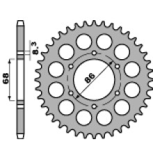 Pbr задня зірічка 468 46 f kawasaki bn 125 99-03 (ланцюг 428)