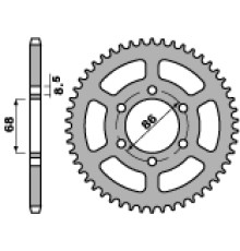 Pbr задня зірічка 473 37 f kawasaki z 250 c 81-83 (jtr473.37) (ланцюг 520)