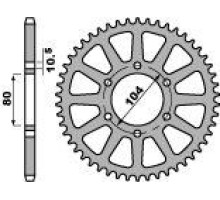 Задня зірочка pbr 478 42 c45 kawasaki gpz 400 84-89 (може замінити на 4578 42) (ланцюг 520)
