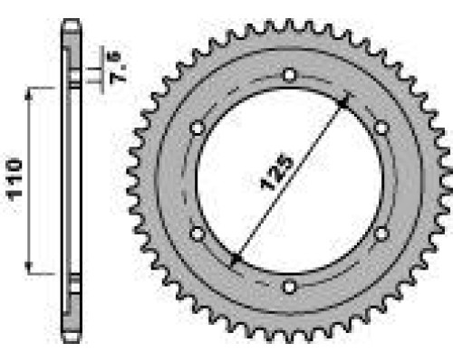 Задня зірочка pbr 485 50 f (ланцюг 428)