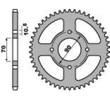 Pbr задня зірочка 5302 43 c45 kawasaki ksf 250 87-04, kef 300 95-03 (jtr1414.43) (ланцюг 520)