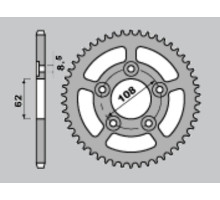 Задня зірочка pbr 714 48 aprilia 125 rs sport pro '93-'05, caiva mito sort pro '92-'03 (415 ланцюг)