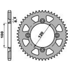 Pbr задня зірочка 798 50 c45 suzuki rm 80/85, yamaha yz 80/85 (ланцюг 428) (jtr798.50)
