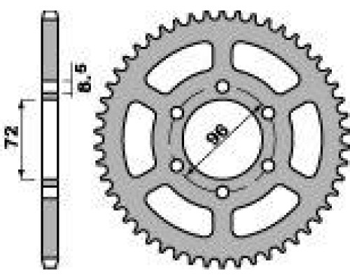Pbr задня зірічка 813 40 f (ланцюг 525)