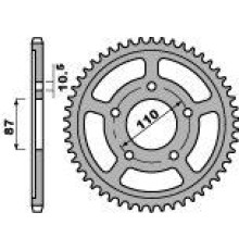 Pbr задня зірочка 828 45 c45 suzuki sv 650s (99-13) (jtr807.45) (ланцюг 525)