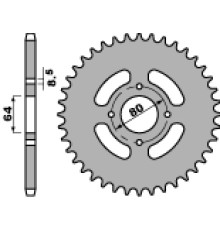 Pbr задня зірічка 838 45 f yamaha ybr 125 05-09 , junak 125 (ланцюг 428) (jtr838.45)