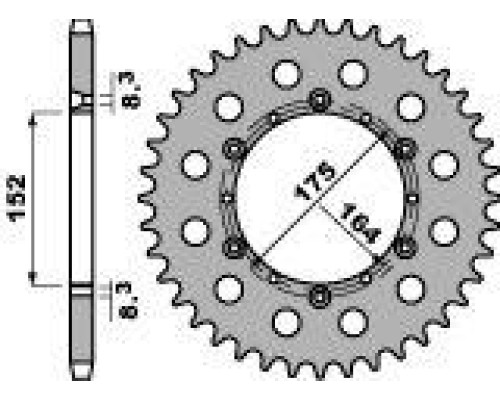 Pbr задня зірочка 856 50 c45 yamaha yz/yzf 88-98 (jtr853.50) (ланцюг 520)