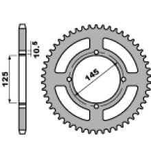 Pbr задня зірочка 857 46 c45 yamaha xtz 660 96-00 (ланцюг 520)
