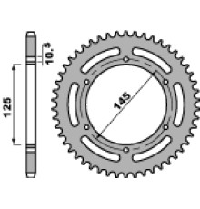 Pbr задня зірочка 866 48 c45 yamaha xj 600 diversion 92-05 (ланцюг 520) (jtr855.48)