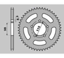 Задня зірочка pbr 893 46 c45 ktm sx 60/65 (ланцюг.420) (jtr894.46)