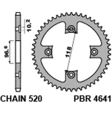 Pbr задня зірочка can am ds 450 4641 42 c45