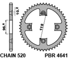 Pbr задня зірочка can am ds 450 4641 42 c45