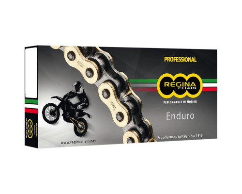 Приводний ланцюг regina 520zse (118 ланк) z-ring enduro ultralight до 500ccm (золото) (зажим + повна ковпачка + порожлива ковпак) (135zse/1003)