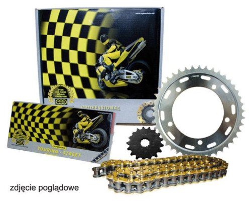 Regina drive kit suzuki gsx-r 750 00-05 (17/42/110/525zrt) ланцюг до 900 cc gold (z-ring), зірочка f/r sunstar