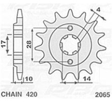 Зірочка передня 2065 15 derbi senda 50 '96-'99 (ланцюг 420) - продаж
