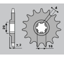 Передня зірочка 413 14 suzuki rmx 50 '97-'03, ts 50w '83-'93, tsx 50 '84-'00 (jtf413.14)