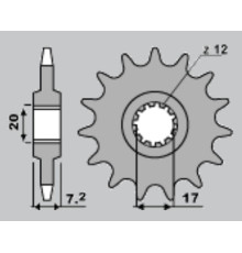 Задня зірочка sifam 4461 48 yamaha dt 50r 97-03, mbk 50 x limit '00-'04 (ланцюг 420) (jtr1832.48)