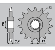 Задня зірочка sifam 4461 48 yamaha dt 50r 97-03, mbk 50 x limit '00-'04 (ланцюг 420) (jtr1832.48)