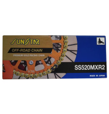 Ланцюг приводу sunstar 520mxr2-116g motocross до 500 cc, золотий колір (38.4kn) (520ert3) відкрита + зажим - заміняє ss520mxr1-116g