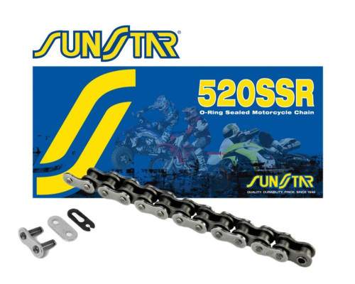 Приводний ланцюг sunstar 520ssr-116n (520v) до 400 ccm (o ring) натуральний колір