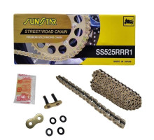Ланцюг приводу sunstar 525rrr1-112g (525zvmxg) до 1100 cc (xw ring) золотого кольору (525rrr1112g) - заміняє ss525rtg1-112g