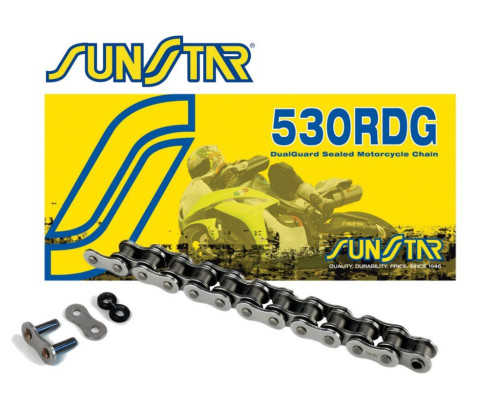 Ланцюг приводний sunstar 530rdg-118n (50vx) до 1000 cc (dg-ring) натуральний колір