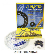 Комплект приводу sunstar honda cb 600f hornet '98-'03, cbr 600f '97-'98 стандарт (15/43/110) (до 900cc) (sun41215/sun1-4483-43/ss525rdg-110n)