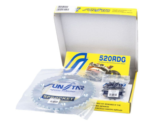 Комплект приводу sunstar yamaha tte 600 '96-'98 стандарт (15/47/110) (до 750cc) (sun37215/sun1-3538-47/ss520rdg-110n)