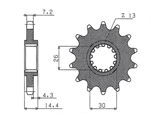 Зірочка передня sunstar 2047 17 honda vfr 750 (rc45) '94-00 (jtf1332.17) (ланцюг 525) (204717jt)