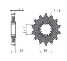 Зірочка передня sunstar 2082 14 kawasaki zx 6r '95-'97 (jtf1182.15) (208214jt)