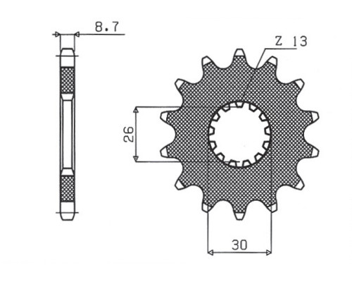 Зірочка передня sunstar 2090 18 triumph daytona 955/sprint st/sprint gt (jtf1180.18) (ланцюг 530) (209018jt)