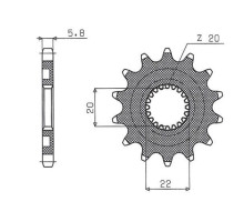 Зірочка передня sunstar 2103 12 yamaha yzf 250 '01-'25, wrf 250 '01-'25 (jtf1590.12) (ланцюг 520) (210312jt)