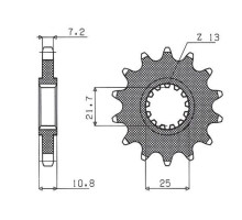 Зірочка передня sunstar 2142 16 yamaha r6 '06-'16 (jtf1586.16) (ланцюг 525) (214216jt)