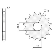 Зірочка передня sunstar 2190 18 suzuki gsxr 1300 '09-'13 (jtf423.18) (ланцюг 530) (219018jt)