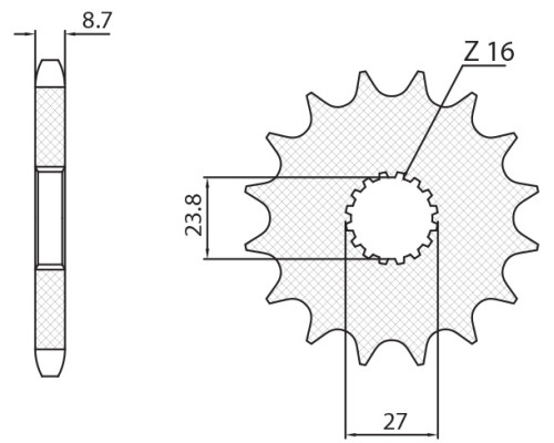 Зірочка передня sunstar 2190 18 suzuki gsxr 1300 '09-'13 (jtf423.18) (ланцюг 530) (219018jt)