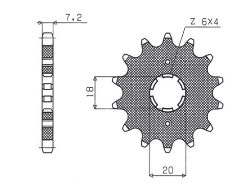 Зірочка передня sunstar 259 15 honda mtx/125/xl 125 (jtf259.15) (ланцюг 428) (25915jt)