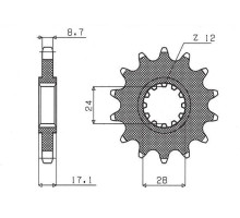 Зірочка передня sunstar 295 15 honda cbr 600f '87-'98 (jtf295.15) (ланцюг 530) (29515jt)