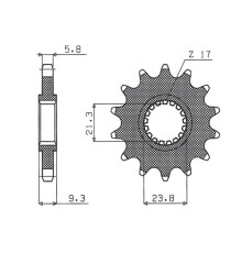 Зірочка передня sunstar 342 12 honda cr 250 '88-'07, crf 450r/x '02-'25, crf 250r '22-'25 (jtf284.12) (ланцюг 520) (34212jt)