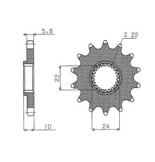 Зірочка передня sunstar 402 15 bmw f 650 '94-'13, aprilia pegaso 650 '98-'04 (jtf402.15) (ланцюг 520) (40215jt)