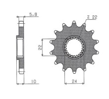 Зірочка передня sunstar 402 15 bmw f 650 '94-'13, aprilia pegaso 650 '98-'04 (jtf402.15) (ланцюг 520) (40215jt)