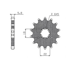 Зірочка передня sunstar 423 13 kawasaki kx 125 '94-'07 (jtf1445.13) (ланцюг 520) (42313jt)