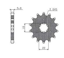 Зірочка передня sunstar 423 13 kawasaki kx 125 '94-'07 (jtf1445.13) (ланцюг 520) (42313jt)