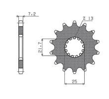 Зірочка передня sunstar 564 16 suzuki gsr 600/gsxr 600 (jtf520.16) (ланцюг 525) (56416jt)