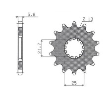 Зірочка передня sunstar 565 16 suzuki gs500e '89-'93 (jtf565.16) (ланцюг 520) (56516jt)