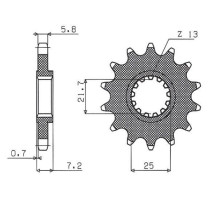 Зірочка передня sunstar 585 16 yamaha xtz 750 '90-'98 (jtf578.16) (jtf1536.16) (ланцюг 520) (58516jt)