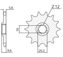 Зірочка передня sunstar 7005 14 ktm sx 65 '98-'18 (jtf1906.14) (ланцюг 420) (700514jt)