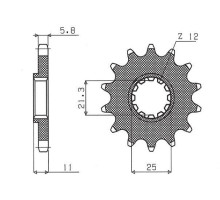 Зірочка передня sunstar 727 14 husqvarna cr/wr/tc/te 125/250/300/310/410/510/610 (jtf824.14) (ланцюг 520) (72714jt)