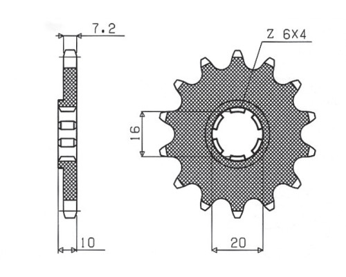 Зірочка передня sunstar 799 14 suzuki gz 125 '98-'11 (-1), gn 125, vl 125 intruder (jtf410.14) (ланцюг 428) (79914jt)