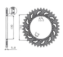 Задня зірочка sunstar 236 47 / 245 47 honda nx 650 95-01, yamaha xj 6 09-15, yamaha wr 250r '08-'10 (jtr245/2.47) (jtr245/3.47) (ланцюг 520) (24547jt)